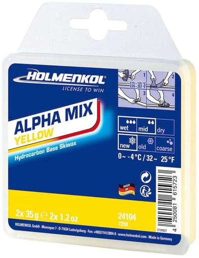 Holmenkol Alphamix YELLOW wax 2x35 gram