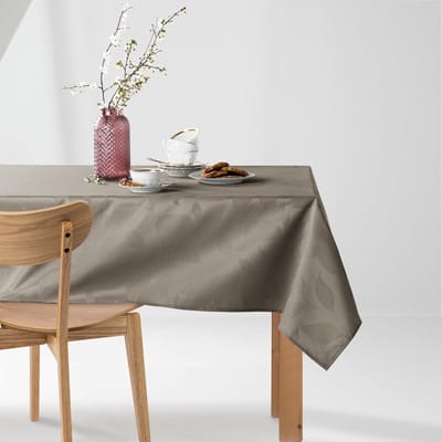 Dailygoods- Tafelkleed Ovaal 140 x 200 cm - Afwasbaar - Plantenpatroon - Jacquard - Voor Binnen/Buiten - Hoogwaardige Stofkwaliteit - Tafelbedekking