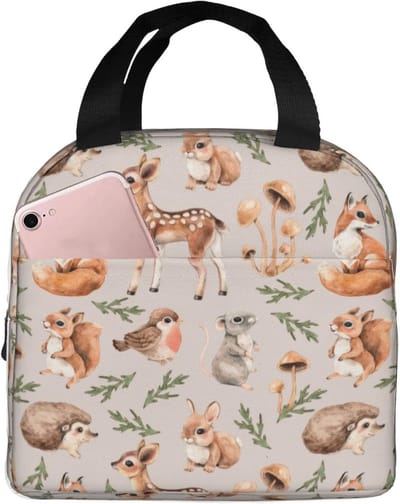 Lunchtas Compact - Isolatie Tas - Eten Meenemen - Handige Voorvak - 6 Liter - Multicolor