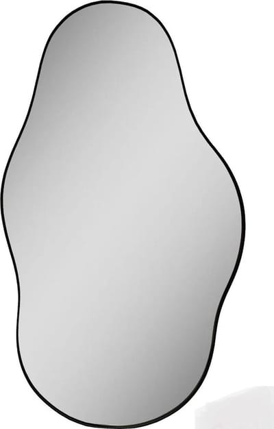 A-symmetrische Spiegel Intuto | Zwart | L45 x B3 x H80 cm