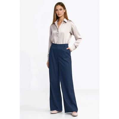 Geruite vouwbroek voor dames Nife