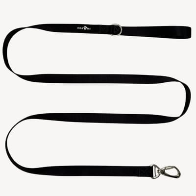 Solid - Zwart - Hondenriem - S- 2 cm breed - 2 m / 2 meter / 200 cm lang- Leiband hond