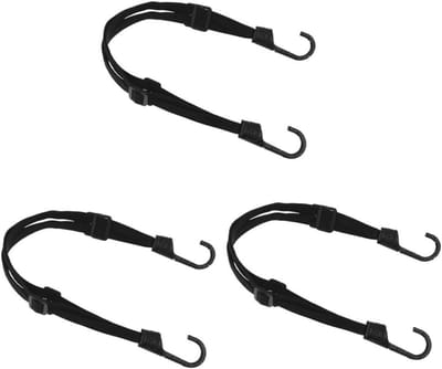 Spanbanden - Bagageriemen Bungee Koorden - Bagage Vervoeren - Met Klimhaken - 60x10cm - Zwart