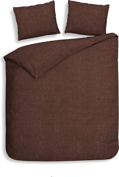 Heckett & Lane Flanel dekbedovertrek Franela (Brandy Brown)-260x200/220 cm