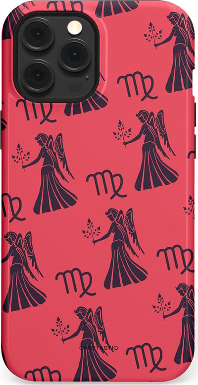 Casetastic Hoesje Geschikt voor Apple iPhone 12 Pro Max Magsafe - Stijlvolle Beschermende Duo-layer Case - Zodiak maagd
