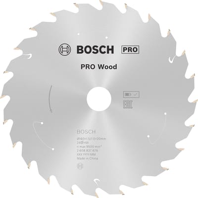 Bosch PRO Wood accublad voor cirkelzagen 160 x 1,5 x 20 mm - 2608837676