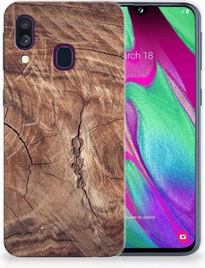 TPU Hoesje voor Samsung Galaxy A40 Bumper Hoesje Tree Trunk