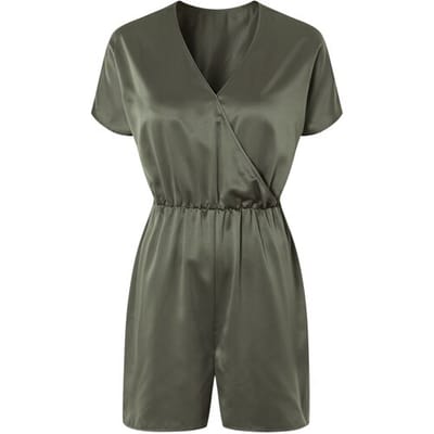 ESMARA Satijnen dames jumpsuit (Olijfgroen, 34)