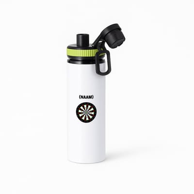Hacebo® - Darten met eigen naam waterfles met draaidop groen - Dartbord - Darter - Sport - water fles - 850ML
