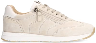 No Stress - Dames - Beige suède sneakers met rits - Maat 37