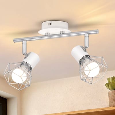 NETTLIFE Opbouwspot - Moderne Plafondspot | Spotje - 2 lichts - E14 - L 280 mm - WIt- Keuken | Woonkamer | Slaapkamer-excl. lichtbron