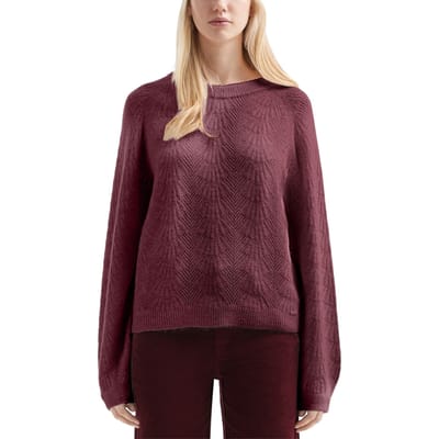 s.Oliver -qs Pullover Burgundy Maat: S | Gebreide Truien Outlet | Dames | Bruin