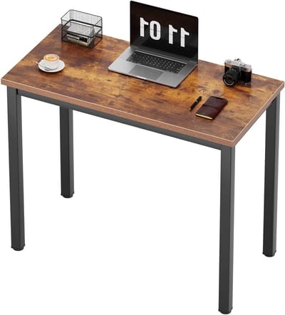 Bureau Werkstation - Thuiswerktafel Studiebureau - Kantoor Thuis - Krasbestendig Waterdicht - 80 x 60 cm - Walnoot Bruin