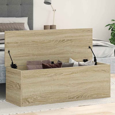 vidaXL - Opbergbox - 102x35x35 - cm - bewerkt - hout - sonoma - eikenkleurig