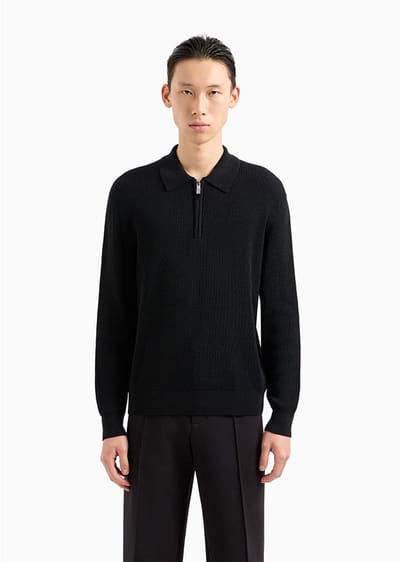 Armani Exchange Xm000129_af10348 Half Rits Trui Zwart M Man