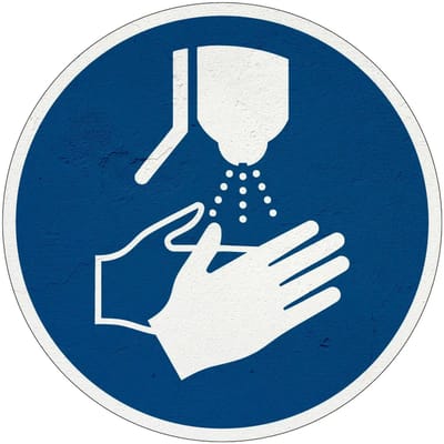 Handen desinfecteren gebodsbord - M061 | Sign Again materiaal | 15 cm
