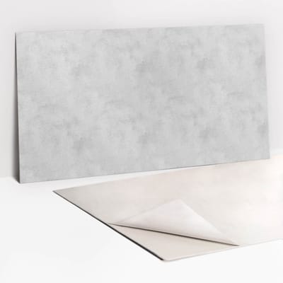 Tulup PVC Wandpaneel - Muurtextuur Wandbekleding Vinyl - 100 x 50 cm - Grijs PVC Muurpaneel - 1 stuk - Industrieel Wandbekleding - Zelfklevende Wandbekleding - Plaktegels Keuken en Badkamer