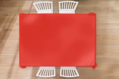 Tafelkleed - Tafellaken - 220x150 cm - Rood - Kleur - Effen - Binnen en Buiten