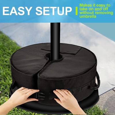 Parasol basisgewichtenzak - Tot 40kg, Heavy Duty Cantilever Basis Gewicht voor Banaan Overhangende Parasol Kruisstandaard Extra Zandzakken Gewogen Patio Outdoor Tuin Parasol Basis