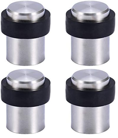 Cilindervormige Vloer Deurstopper 4.5cm van Roestvrij Staal met Schroeven