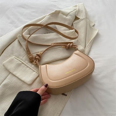 Modieuze en Niche Design Effen Kleur Geknoopte Handtas Lente Nieuwe Koreaanse Crossbody Tas
