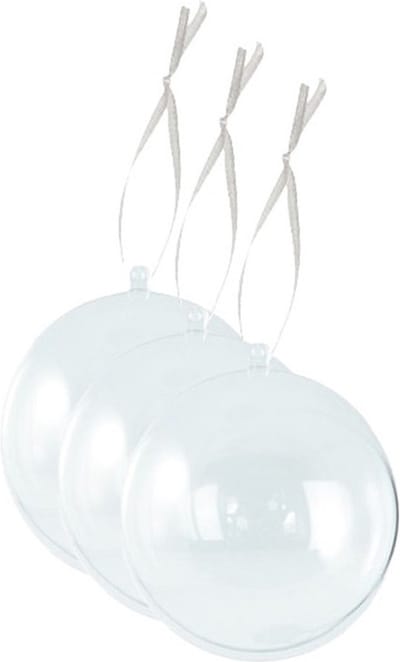 Gerimport DIY kerstballen - 24x st - D4 cm - doe het zelf hobby kerstballen - transparant