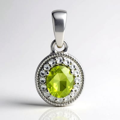 Cavill - Zilveren Hanger met Sfeen 0,719 ct en Zirkonia 0,243 ct - 925 Sterling Zilver Platina Laag - Ovaal Slijpsel - Luxe Filigraan Design