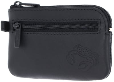 oxmox Leren sleutelgeval Leather Keyholder Crab 2.0 Embossed Black zwart