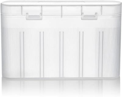 Batterij Opbergdoos - Batterijhouder Case - Batterijen Organiseren - Waterdicht Beschermend - 12 x 3 x 8 cm - Transparant