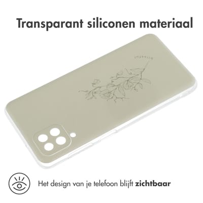 imoshion Hoesje - Geschikt voor Samsung Galaxy A12 - Design hoesje verpakking - Floral Green