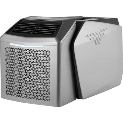 Draagbare Camping Airconditioner 4850 BTU, Split Tent AC Unit met Dubbele Slang, Afstandsbediening & Touch Control, 16-32°C Instelbaar, 200 m³/u Luchtstroom, 58dB Laag
