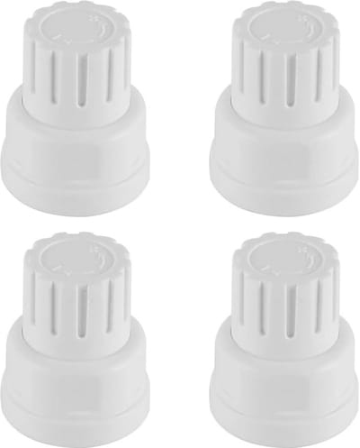 4x Witte Kunststof Radiatorknoppen voor Vloerverwarmingsverdeler M30x1.5