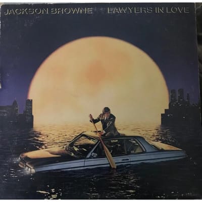 LP Plaat JACKSON BROWNE Lawyers In Love 9602681 ASYLUM 1983 VS Rock Gebruikt beige