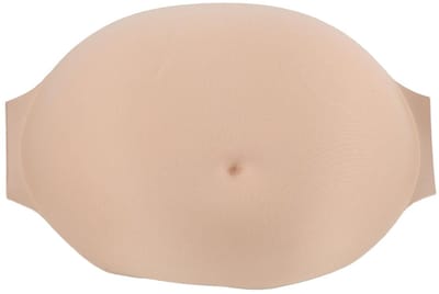 Realistische nepzwangerschapsbuik voor feesten en optredens, ademend en comfortabel, ideaal voor kostuums en toneelstukken (3-4 maanden)