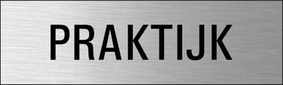 Praktijk deurbordje met zelfklevende strip