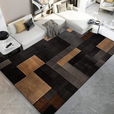 Nordic Zwart Bruin Tapijt voor Woonkamer Huisdecoraties Salontafel Groot Oppervlak Ruitjes Vloerkleden Slaapkamer Vloermatten Kinder Tapijt 80*160cm