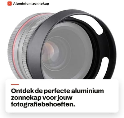 Dailygoods- Zonnekap Aluminium 43mm/52mm - Fotografie-accessoire - Lensbescherming - Matte Afwerking - Hoogwaardige Materialen - Verbeterde Beeldkwaliteit - Lenskap
