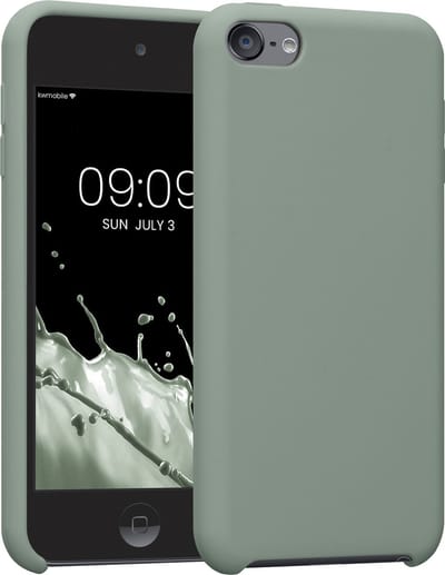 kwmobile hoes geschikt voor Apple iPod Touch 6G / 7G (6de en 7de generatie) - Beschermhoes voor mediaspeler - Backcover in Regenwashed groen