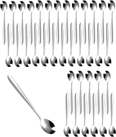 Set van 36 koffielepels, 14,2 cm, vaatwasmachinebestendig, modern ontwerp, robuust en spiegelgepolijst, perfect voor thuis, keuken of restaurantgebruik