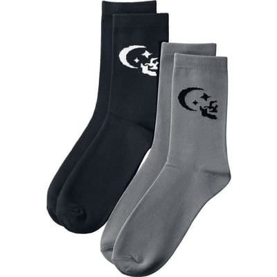 KIHILIST by KILLSTAR - Gothic Sokken - Kihilist 2 Pack Socks - voor Mannen - zwart