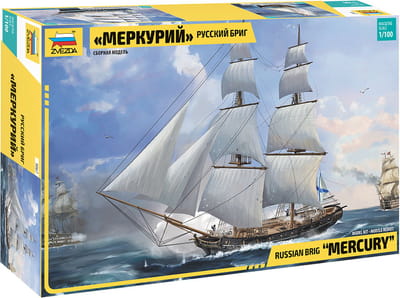 Zvezda Modelbouwpakket Schepen - 9067 Mercury - Bewapende brik Mercury - Zeilschip Plastic - 1:100 - Modelbouw