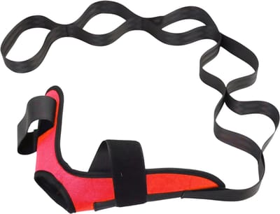 Yoga Stretch Band voor Benen en Voeten – Flexibiliteit, Revalidatie, Oefenband voor Plantar Fasciitis en Voetzorg - Fitness Training Band - Rood