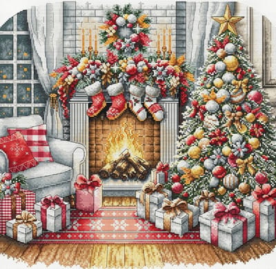 Borduurpakket AVA stitch - Christmas Eve - Kerstavond - P021 - Telpatroon