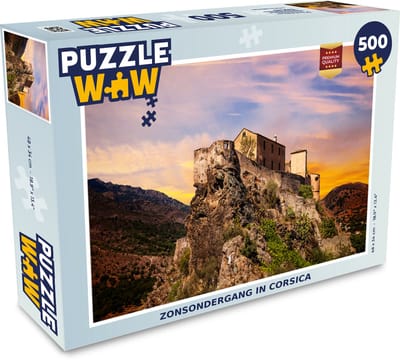 Puzzel Zonsondergang in Corsica - Legpuzzel - Puzzel 500 stukjes