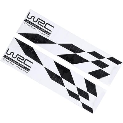 2PCS Autocollant Latéral de Porte de Voiture PVC Imperméable Graphique à Carreaux Noirs Universel pour Décoration Automobile black