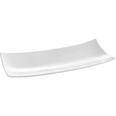 HENDI Rechthoekig bord – hard porselein – stoot- en slijtvast – 218x105x23 mm – roomwit