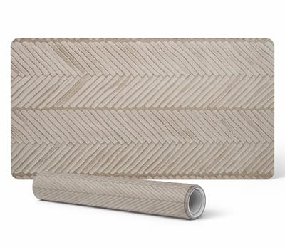 Antislip bureauonderlegger met gevlochten visgraatpatroon, 90x45 cm
