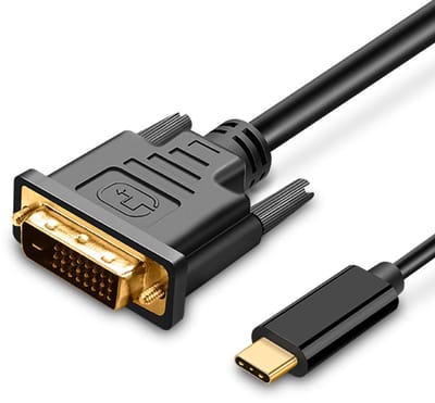 Ynkkvre - Kabel Adapter - Converter - HDMI naar DVI Kabel - DVI-D Dual Link - USB-C naar DVI - 4K 30Hz - Plug & Play - 1.8 Meter