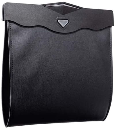 Auto-afvalzakken van leer - Waterdicht - Opberg- en organisatiezakken - 29*29*3CM-Zwart