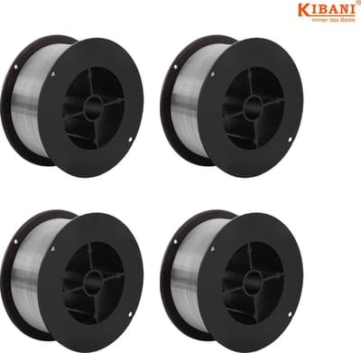 Kibani Rol Lasdraad voor Lasapparaat per 4 - Flux Lasdraad - 0,8 mm - Voor Gasloos Lassen - Set van Tien - Universeel - Voor MIG/MAG/TIG Lassers
